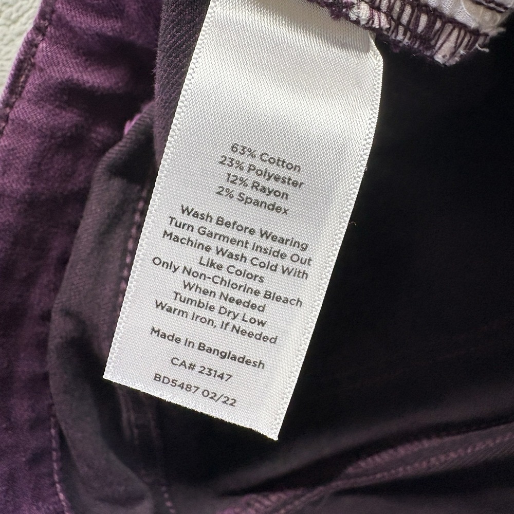 Talbots Jeans Womens 8 Purple Jeggings Mid Rise Simply Flattering Denim - Picture 11 of 12